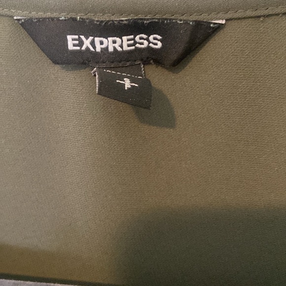 Olive Short Sleeved Blouse - Picture 2 of 4